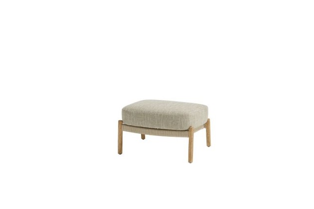 Tast by 4 Seasons Outdoor Milou voetenbank rustic teak incl. kussen