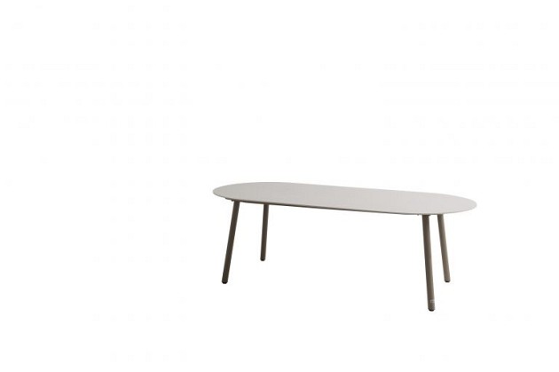 Taste by 4 Seasons Outdoor Alba eettafel mocca met keramisch tafelblad oyster 220 x 100 cm (H 75)
