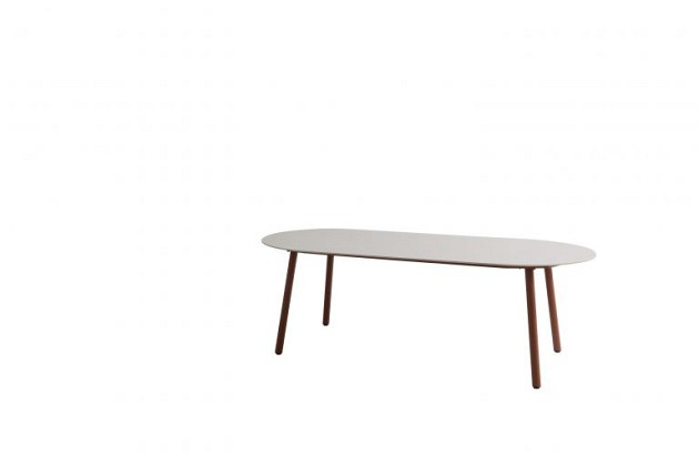 Taste by 4 Seasons Outdoor Alba eettafel spicy met keramisch tafelblad oyster 220 x 100 cm (H 75)
