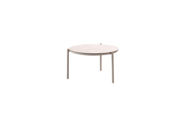 Taste by 4 Seasons Outdoor Vic salontafel linen met printed keramiek top 73 cm Ø (H 35)