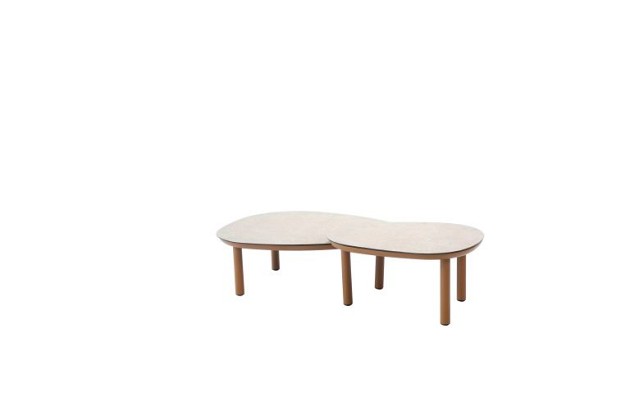 Monroe set van 2 salontafels amber 65 cm Ø (H 32) en 80 cm Ø (H 27) | Taste 4SO