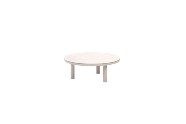 Taste by 4 Seasons Outdoor Iris set van 2 keramische salontafels linen 60 cm Ø (H 36) en 80 cm Ø (H 