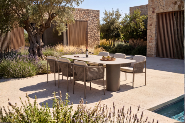 4 Seasons Outdoor Azure dining set mocca