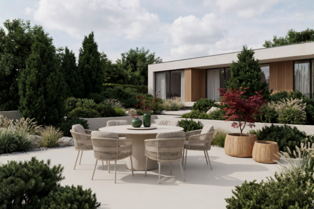 4 Seasons Outdoor Corfu dining set linen