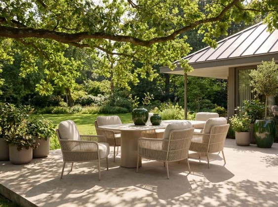 Taste by 4 Seasons Outdoor Maya low dining set latte