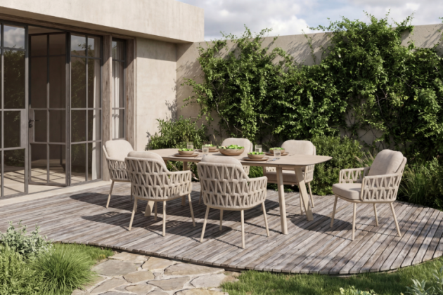 Taste by 4 Seasons Outdoor Santino dining set latte