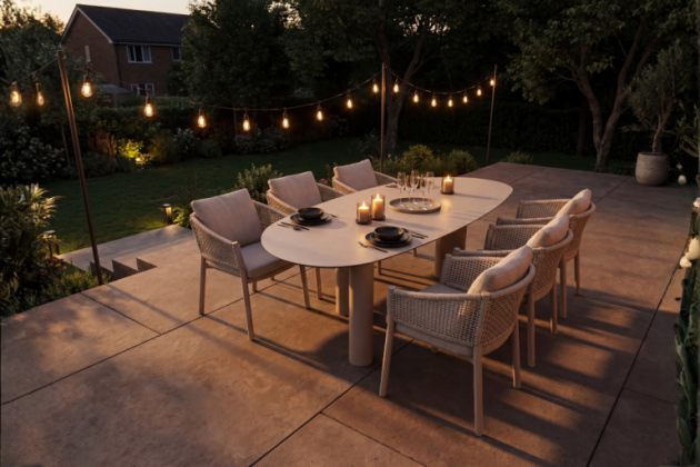 Taste by 4 Seasons Outdoor Virello dining set latte
