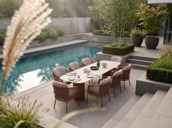4 Seasons Outdoor Vista dining set spicy