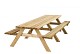 Picknicktafel Lange Jan, 40 mm dik, bladmaat 300 x 70 cm, groen geïmpregneerd.*