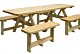 Picknicktafel Family, bladmaat 70 x 240 cm, groen geïmpregneerd.*