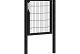Hillfence metalen enkele poort Premium-line inclusief slot, 100 x 100 cm, zwart.*