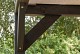 Vuren pergola houtpakket 300 x 400 cm t.b.v. strakdoek 292 x 392 cm, zwart gedompeld.*