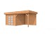 Douglas Topvision Roek, 298 x 298 en luifel 300 cm, onbehandeld.*