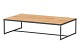 Strada coffee table Natural teak 120 x 70 x 30 cm. Alu legs Alu / Teak op=op