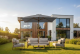 4 Seasons Outdoor Azzurro parasol 300 cm. Ø antraciet met Houtlook frame OP=OP