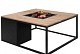 Cosiloft 100 black frame / teak top