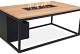 Cosiloft 120 black frame / teak top