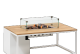 Cosiloft 120 white frame / teak top