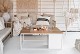 Cosiloft 120 white frame / teak top