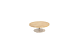 4 Seasons Outdoor Volta teak bijzettafel centrale poot latte 80 cm. Ø (H 30)