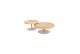 4 Seasons Outdoor Volta teak bijzettafel centrale poot latte 60 cm. Ø (H 35) OP=OP