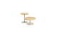 4 Seasons Outdoor Volta teak bijzettafel centrale poot latte 60 cm. Ø (H 35) OP=OP