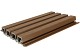 NewTechWood composiet co-extrusie wand bekleding rhombus profiel, 3,3 x 21,5 x 230 cm, Teak.*