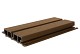 NewTechWood composiet co-extrusie wand bekleding Castellation PRO65 3,3 x 18 x 290cm Teak.*