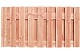 Douglas fijnbezaagd plankenscherm 19-planks 15 mm, 180 x 90 cm t.b.v. betonsysteem, onbehandeld.*