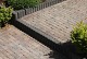 Palissadeband Zwart 6x25x50cm rond