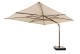 4 Seasons Outdoor Finca zweefparasol 400 x 300 cm. zand met woodlook frame