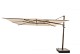 4 Seasons Outdoor Finca zweefparasol 400 x 300 cm. beach met wenge frame