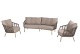 Taste by 4 Seasons Outdoor Puglia loungeset 3-zits loungebank met twee loungestoelen Latte OP=OP