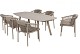 4 Seasons Outdoor Allora dining set latte met Manolo eettafel 240x103cm