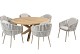 Taste by 4 Seasons Outdoor Eva dining set met Prado (teak) eettafel rond 160cm - Niet meer leverbaar