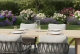 4 Seasons Outdoor Calpi low dining set met Noah brushed teak eettafel 300x100cm