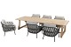 4 Seasons Outdoor Calpi low dining set met Noah brushed teak eettafel 300x100cm OP=OP