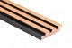 Douglas geschaafd triple profiel 2,5 X 14 X 300 cm, zwart/onbehandeld.*