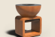 SEARE BOLE - Ø 805 x 1000 - Onbehandeld - Corten staal + Staal + Bamboo