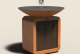 SEARE HALO PIEZO - Ø 1005 x 1000 - Onbehandeld - Corten staal + Staal + Bamboo