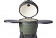 Kamado green incl. pedestal & side-table - incl. aluminium black legs (incl. wheels)