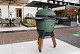 Kamado green incl. pedestal & side-table - incl. aluminium wood-look legs (incl. wheels)