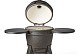 Kamado black incl. pedestal & side-table - incl. aluminium black legs (incl. wheels)