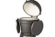 Kamado black incl. pedestal & side-table - incl. aluminium black legs (incl. wheels)