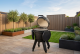 Kamado black incl. pedestal & side-table - incl. aluminium black legs (incl. wheels)