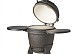 Kamado black incl. pedestal & side-table - incl. aluminium marble-look legs (incl. wheels)