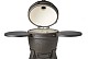Kamado black incl. pedestal & side-table - incl. aluminium marble-look legs (incl. wheels)