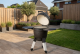 Kamado black incl. pedestal & side-table - incl. aluminium marble-look legs (incl. wheels)