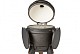 Kamado black incl. pedestal & side-table - incl. aluminium wood-look legs (incl. wheels)