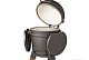 Kamado black incl. pedestal & side-table - incl. aluminium wood-look legs (incl. wheels)